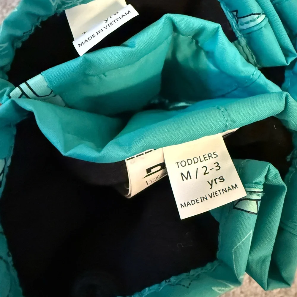 Dakine Kids' Teal Patterned Waterproof Insulated Mittens